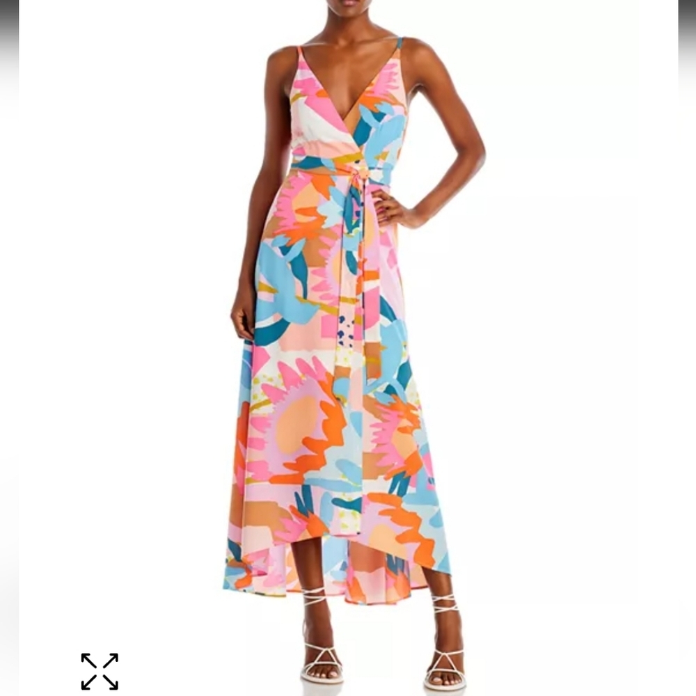 AQUA High Low Wrap Dress L NWOT - Picture 14 of 14